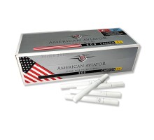 Гильзы "American Aviator XL Filter" White Tipping 8.1/24мм (200) Carbon